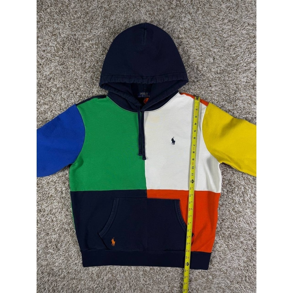 Polo Ralph Lauren Colorblock Fleece Pullover Hoodie Men's Size Medium - Picture 7 of 15